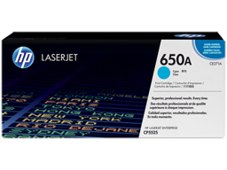 HP 650A Cyan Original LaserJet Toner Cartridge (CE271A)