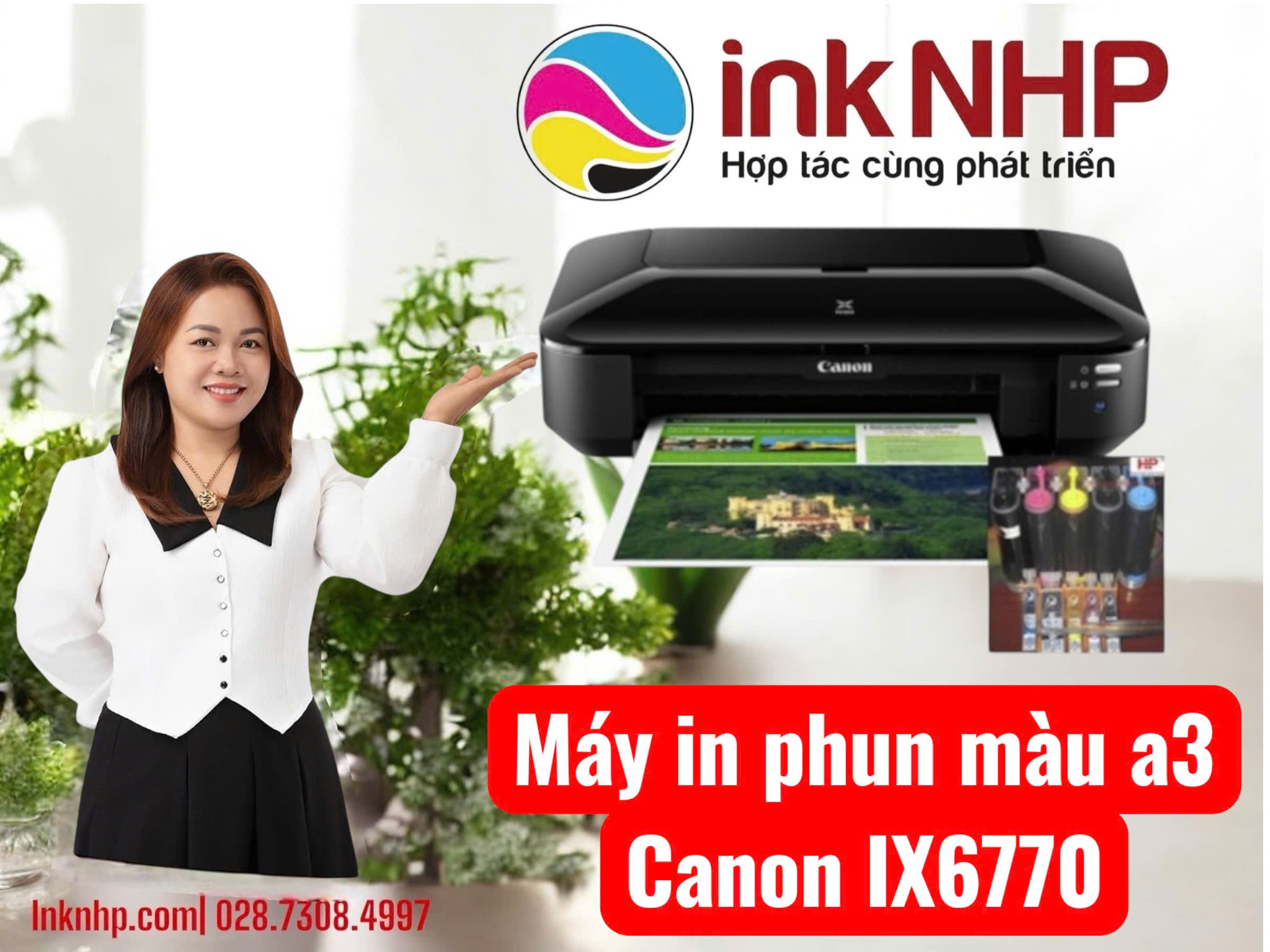 Đại lý bán máy in phun màu A3 Canon IX6770 giao hàng tận nơi tại Phường An Đông, HCM